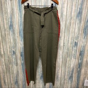 Zara High Waisted Pants sz L Fray Belted  # V584